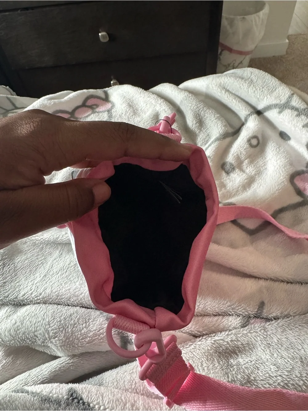 Hello Kitty Pink bottle holder Bag with White Face